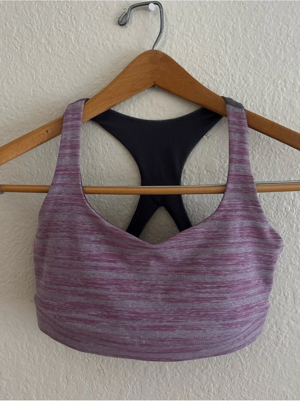Lululemon Striped Purple Comfort Sports Bra- size 6